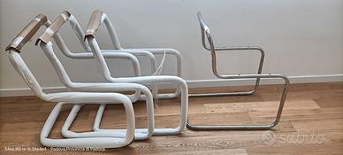 4 telai in acciaio cromato