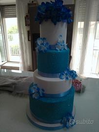 torta da bambino colore celeste