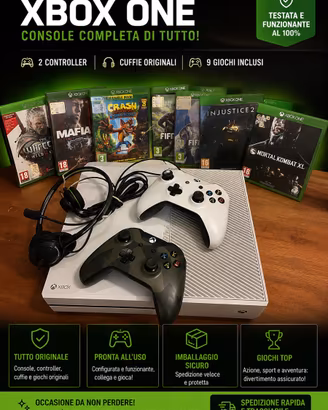 Xbox One 500GB Completa , 2 joy + 10 giochi