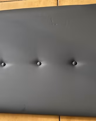 Testiera letto singolo similpelle grigia