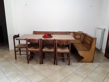 Giropanca rovere massello sedili apribili tavolo