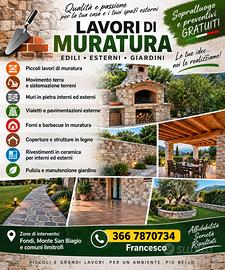 lavori di giardino e muratura 