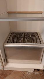 Scolapiatti in acciaio da base 60 cm