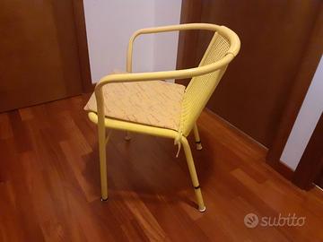 Sedie in ferro da esterno con braccioli