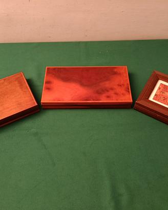 SCATOLE IN LEGNO CON FICHES MADREPERLA E PVC