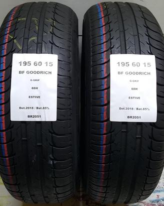 2 GOMME 195 60 15 BF GOODRICH BR2051