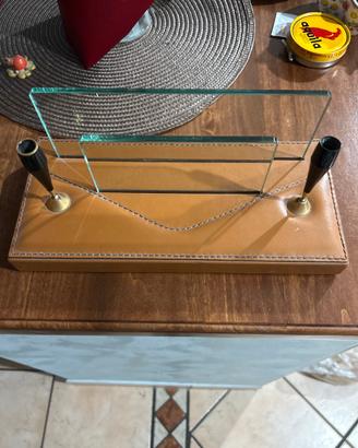 Organizer da scrivania anni 50/60 porta carte