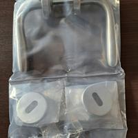 maniglia con rosetta cromo satinata