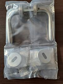 maniglia con rosetta cromo satinata