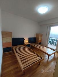 Letti singoli 90x200 cm con rete a doghe