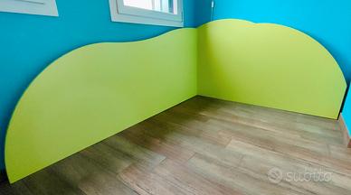 Struttura testiera-fianco letto in legno design