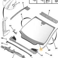 PARABREZZA CITROEN DS4 1611579680 1606230480 NUOVO