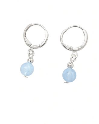 Orecchini in argento 925 con pietra acquamarina
