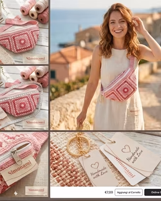 Marsupio Donna Uncinetto Cotone SIMONAMI CROCHET 