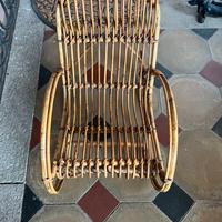 Sedia a dondolo bimbi in vimini