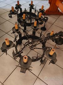Lampadari in ferro battuto 