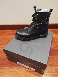 Anfibi Nero Giardini bambina n33