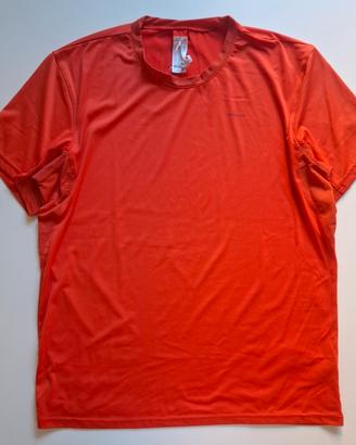 t-shirt tecnica quechua MH 100 uomo rossa
