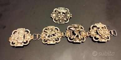 bracciale spilla artigianale fiorentino 