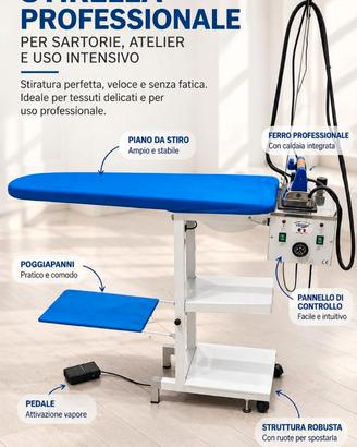 STIRELLA PROFESSIONALE INDUSTRIALE CON TAVOLA ASPI