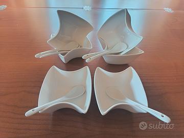 Servizio 6 coppette per aperitivi in ceramica