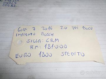 Motore golf 7 2.0 tdi tipo crm