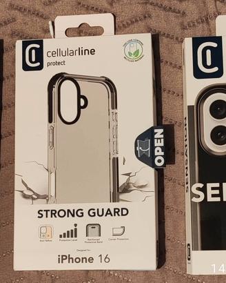cover originali Cellular line per iPhone 16