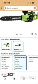 Greenworks GD40CS15 motosega a batteria