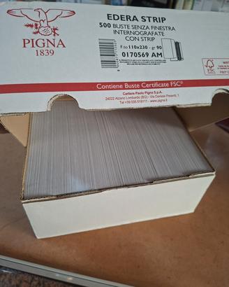 500 buste  senza finestra internografatecon strip