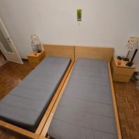 Set camera da letto: armadio scorrevole + 2 letti 