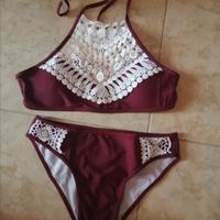costume bikini donna bordeaux t. M