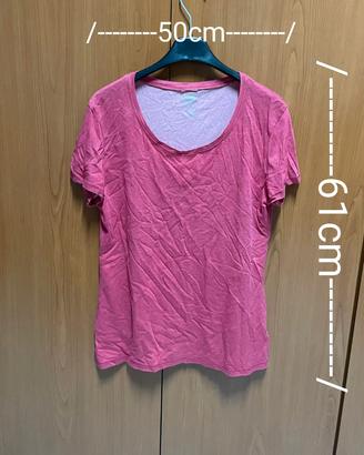 T-shirt sportiva Decathlon Nyamba rosa melange m