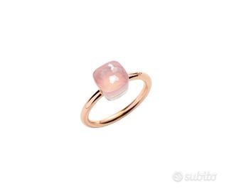Anello Pomellato in oro 18K con 1 quarzo rosa