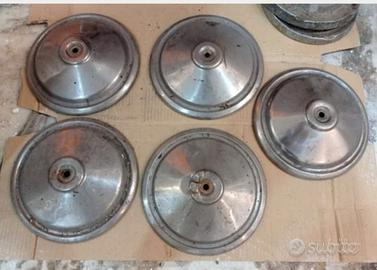 Borchie cromate ruote cerchi Fiat 500 Bianchina