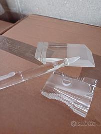 Set da scrivania in cristallo 