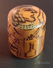 Scatolina stile antico Egitto in legno artigianale