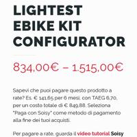 BikeBike kit mtb bici elettrica originale