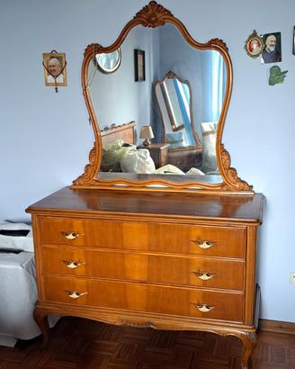 cassettiera con specchio anni 50