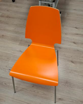 6 Sedie arancioni usate Ikea (solo in blocco)