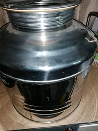 Bidone acciaio per olio