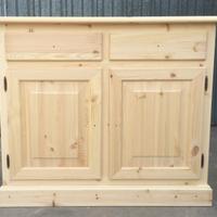 Credenza 2 porte 2 cassetti pino