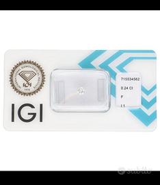  Diamante naturale 0,24 ct – certificato IGI