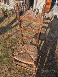 SEDIE D'EPOCA IN LEGNO MASSELLO