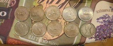 10 monete in argento da 500 lire