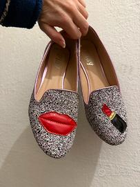 Ballerine con strass eleganti fashion