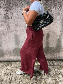 Borsa clutch Lui-Jo originale marrone in vernice