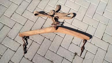 Antico Giogo primi 900 legno corda ferro rustico
