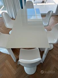 Tavolo cucina vetro temperato Calligaris
