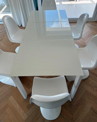 Tavolo cucina vetro temperato Calligaris