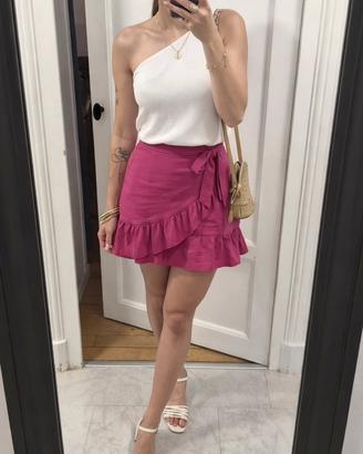 Gonna fucsia con volant